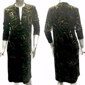 Velvet Zip Robe Diamond Tea | Intimates & Sleepwear | Vtg 8s 90s Diamond Tea Kaftan ...
